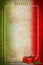 Italian flag with tomatoes and frame