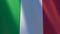 Italian flag. Waving flag of Italy. 3d illustration