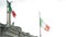 Italian flags on the Altare Della Patria Aka Il Vittoriano, In Rome, Italy.