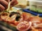 Italian food - cold cuts, jam, ham