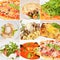 Italian food collage