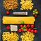 Italian food cooking pasta ingredients