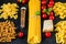 Italian food cooking pasta ingredients