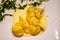 Italian food, fresh home made pumpkin stuffed pasta tortellini or ravioli dumplings with parmesan parmigiano reggiano cheese sauce