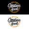 Italian food hand written lettering logo, label, badge, emblem.