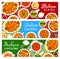 Italian food, Italy cuisine cartoon vector banners