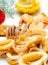 Italian fried calamari rings