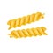 Italian fusilli pasta, food icon on a white background