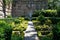the Italian garden in the park of the royal villa of Marlia
