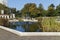 The Italian Garden Ponds with Fountains, Statues and Stone Buildings in the Renaissance Style at Hyde Park