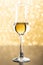 Italian golden grappa drink