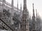 Italian Gothic Spires of Historic Milan Cathedral