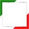 Italian green white red flag symbols border frame.