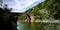 Italian historical bridge Ponte Del Diavolo Lanzo Torinese