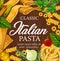 Italian homemade pasta noodles and seasonings menu