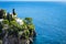 Italian house on a cliff near tyrrhenian sea coast, Amalfi coast