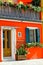 Italian house with orange front