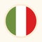 Italian illustrated flag.