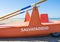 Italian lifeguard rescue rowboat closeup