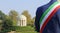 Italian mayor with the tricolor flag