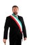Italian Mayor on white background