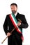 Italian Mayor on white background