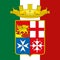 Italian Military Navy coat of arms on the italian flag, Italy