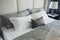 Italian Modern Model House : Grey and White Color Scheme Bedroom