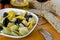 Italian Multicolor pasta in Wooden table