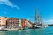 Italian Navy barquentine moored in Venice