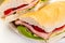 Italian panini sandwich with ham