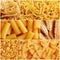 Italian pasta collage