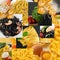 Italian Pasta Food Collage. Various Noodles Collection