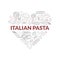 Italian Pasta of Heart Shape, Traditional Cuisine Dish, Food Menu, Restaurant, Cafe Banner, Flyer, Card, Business