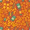 Italian pasta seamless pattern, vector illustration. Different kinds of macaroni, uncooked ingredient of traditional