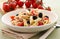 Italian pasta with tuna, olives and tomatoes