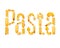 Italian pasta vector text lettering