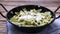 Italian pasta vegan with vegetal cream