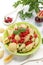 Italian pasta whit tomato end basil