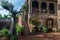 Italian patio in old village Pitigliano