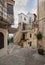 Italian picturesque alleys in San Felice Circeo old town village. Typical old houses reflecting the local architecture