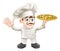 Italian pizza chef cartoon