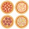 italian pizza icons, vector