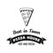 Italian Pizza Label. Badge Pizzeria. Design Elements Vector Illustration.