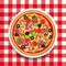 Italian pizza meal vector design