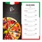 Italian Pizza Menu Design