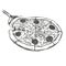 Italian pizza, Pizza design template hand drawn vector illustration realistic sketch