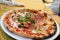 Italian pizza in street cafe