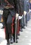 italian police of many italian armed forces in parade