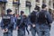 Italian policemen in bulletproof vests in Florence